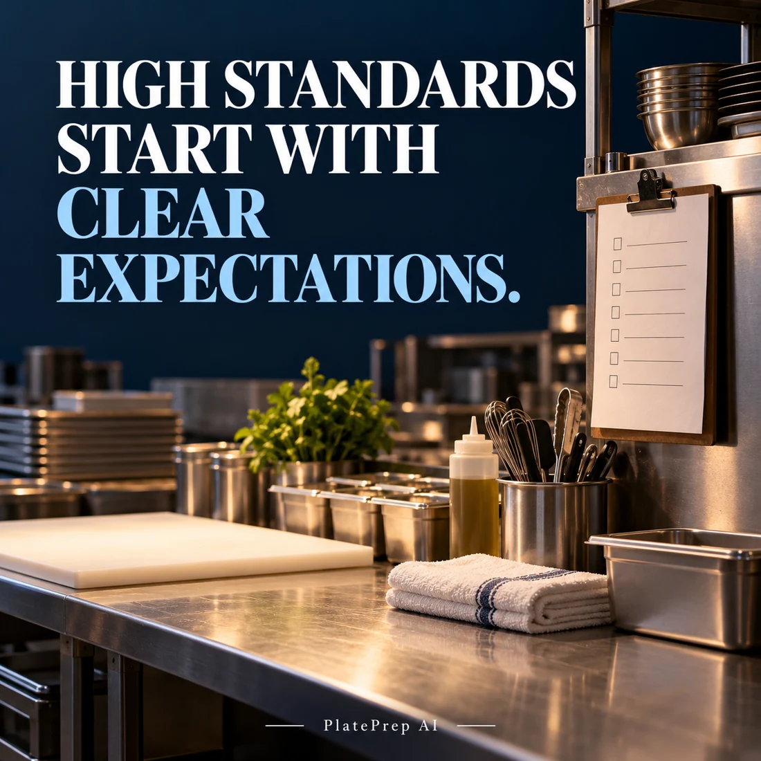 High standards start with clear expectations: kitchen illustration supplied with the article